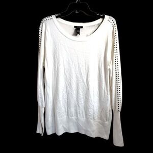 Women’s Alfani Long Sleeve Sweater in White - Size L - NWOT